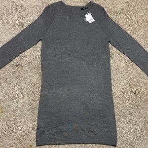 Chic Gray Midi Dress